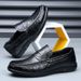 Spring Summer New Shoes With Soles Soft Surfaces, Breathable And Comfortable Casual Men's Genuine Leather Bean Shoes,_vogvips.com