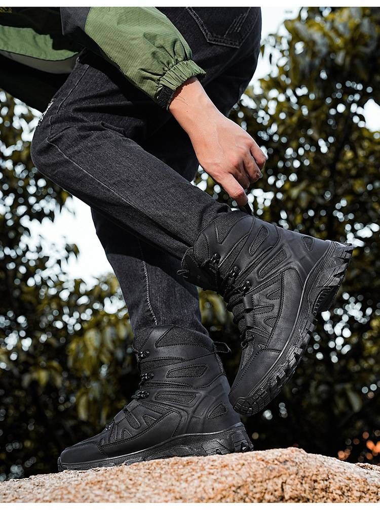 Men's Casual Shoes Outdoor Boots Outdoor Shoes And Boots Men's Sports Shoes Autumn And Winter High Top Hiking Outdoor Mountaineering Shoes_vogvips.com