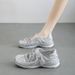 2026 Spring Summer Lightweight Mesh Upper Women’s Casual Low Top Sneakers With Adjustable Hook-and-Loop Fastening And PVC Outsole For Warm Weather_vogvips.com