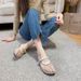 Summer New Style Women's Flat Soled Sandals Hollow Out Fishnet Mary Jane Single Shoes Mesh Ballet Shoes_vogvips.com