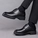 Men's Elevator Dress Shoes 8CM Thick Sole Lace-up Low-cut Leather Shoes_vogvips.com