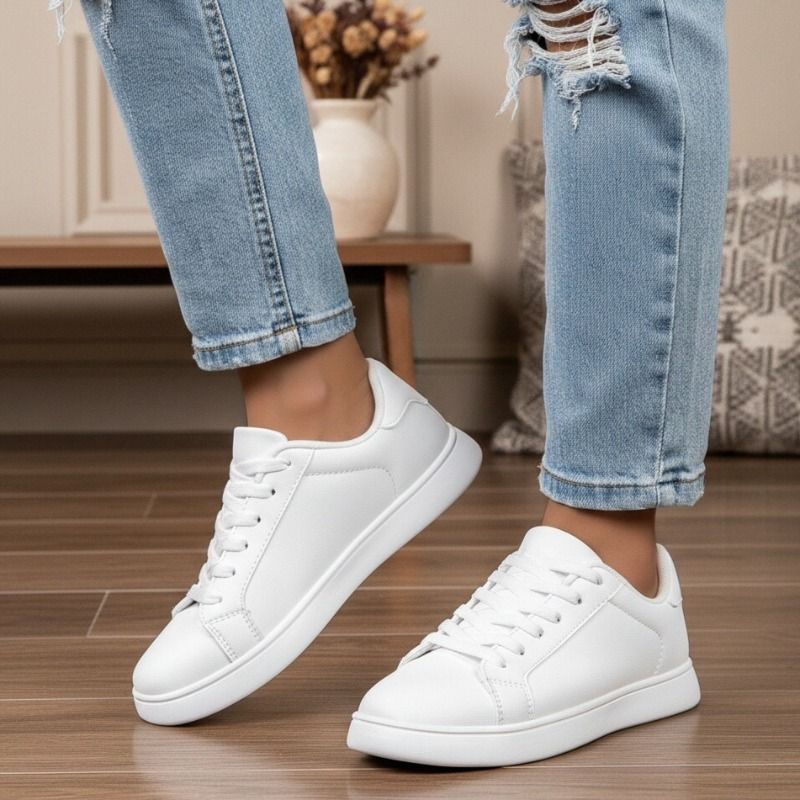Men S Casual Sneakers Lightweight Non Slip Waterproof White Flat Women Sports Comfortable Shoes_vogvips.com