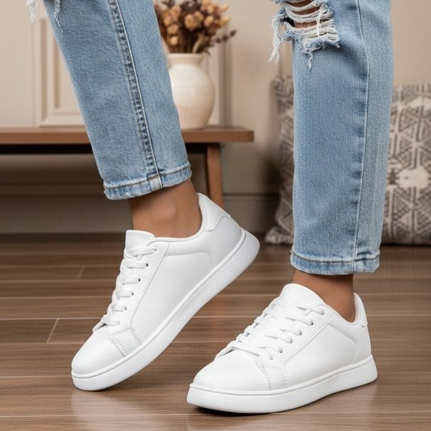 Men S Casual Sneakers Lightweight Non Slip Waterproof White Flat Women Sports Comfortable Shoes_vogvips.com