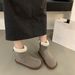 Snow Boots, Winter 2025 New Style, Forest-style, Vintage, Lined With Fleece And Cotton, Flat-heeled, Furry Short Boots, Women's_vogvips.com