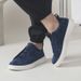 First Layer Pigskin Breathable Large Size Shoes Men's Elastic Free Shoelaces White Shoes Casual Loafers Round Head Board Shoes_vogvips.com