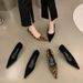 French Style Small High Heels, Women's Professional Black, 2026 Autumn And Winter New Item, Slim Heel, Shallow Mouth,_vogvips.com