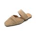206-2 French-style Closed-toe Slippers Women, New Vintage Pleated Slip-on Mules For Spring And Summer_vogvips.com