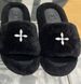 Black Autumn Winter New Furry Cross Thick Sole Cotton Slippers Flat Lamb Wool Outdoor Height Increasing One-Word Balloon_vogvips.com