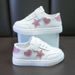 2026 Spring And Autumn New Children's Sneakers, Heart-Shaped Girls' White Five-Pointed Star Casual Sports Shoes,_vogvips.com