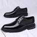 Leather Formal Business Pointed Toe Casual Black Soft Sole Men's Wedding Groomsmen Shoes_vogvips.com