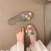 Transparent Floral Sandals, Comfortable Home Use, Non-slip, Breathable, Casual New Crystal Slippers Women, Suitable For_vogvips.com