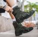 Men's Shoes Professional Waterproof Hiking Shoes Men's High Top Combat Boots Outdoor Hiking Shock Absorption Breathable Training Desert Tactical Boots_vogvips.com