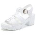 Summer New Leather Platform Sandals, 6cm Thick Sole, Versatile, Casual And Breathable Women's Flip-flops_vogvips.com