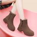 Women's Snow Boots With Fleece Lining, 2025 Winter New Style, Thickened Short Boots, Non-Slip Thick Sole, Warm Cotton Shoes_vogvips.com