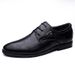 Embossed Grid Men's Shoes Casual Leather Shoes, Formal Leather Shoes Inner Height Increase Men's Shoes_vogvips.com