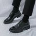Men's Fashion Brown Derby Shoes Genuine Leather British Black Business Suit Men's Shoes Lace-up Oxford Shoes Banquet Dress Wedding Shoes Plus Size 46_vogvips.com