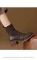 Chunky-heeled Ankle Boots For Women's Autumn And Winter New Martin Boots And Elastic Sock Boots_vogvips.com