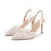 Summer Sandals 2025 White Wedding For Women Lace Fashion High Heels Pearl Women's Shoes_vogvips.com