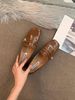 Lan Cabinet Version Thick Sole Height Increasing Loafers For Women Genuine Leather Big Toe Slip On Chunky Heel_vogvips.com