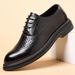 Euro Step Summer Hollow Leather 8cm Hidden Wedge Brogue Breathable Business Formal For Men 6cm Wedding Groom Shoes_vogvips.com
