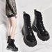 Platform Martin For Women British Style 2025 New Autumn Winter Student Lace-up Height-increasing Fleece Short Boots Ins_vogvips.com