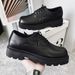 ShoeVault Cross-Border Derby Square Men's New Low-Top Small Youth Casual Big Toe Leather Shoes_vogvips.com