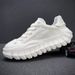 Euro Step Men's Shoes 2025 Spring New Thick-Soled Height-Increasing Sports Casual Sneakers Versatile White Trendy Fashion_vogvips.com