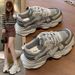 Thick Soled Dad Shoes For Women Ins Trend New Style Fashionable Versatile Mesh Breathable Sports Casual Shoes For Women_vogvips.com