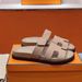 Couple Style For Summer Wear, H-Shaped Genuine Leather Men's Shoes, Fashionable And Versatile, Flat Bottomed Beach Shoes_vogvips.com