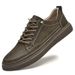 Men's Shoes Board Shoes Men's Cowhide Hollowed Out Breathable Trendy Lace-up Retro Men's Casual Shoes Cloth_vogvips.com