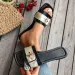 Summer New 2026 Plus Size Flat Bottomed Square Toe Women's Casual And Comfortable Sandals_vogvips.com