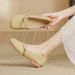 Round Toe French Pearl Mary Jane For Women Sole Little Style 2025 New Evening Gentle Soft Leather Shallow Mouth_vogvips.com