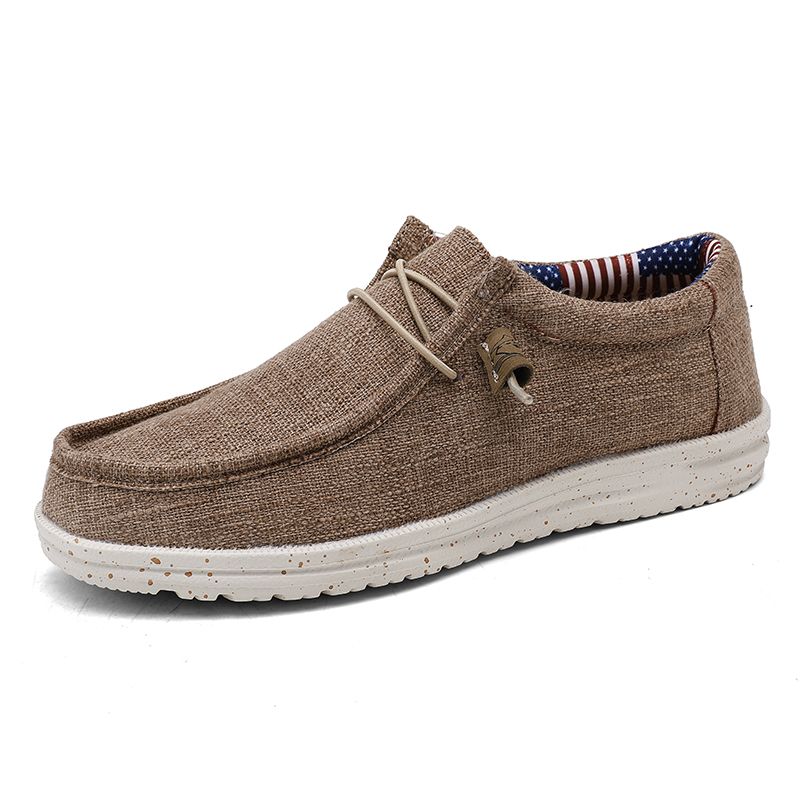 Brand Casual Fashion Denim Canvas Breathable Men Walking Flat Outdoor Large Size Light Men's Shoes Loafers_vogvips.com