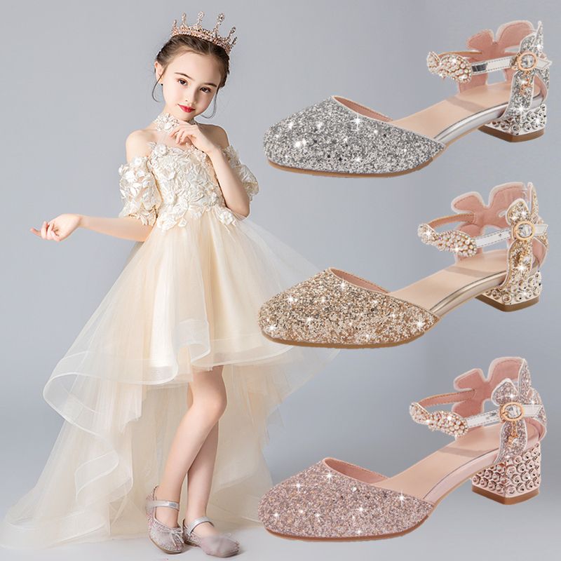 Girl Summer Fashion Crystal Closed Toe Sandals_vogvips.com
