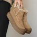 Men's Winter Snow Boots With Fleece Lining, Waterproof & Slip-Resistant, Casual Outdoor Hiking Shoes With Thick Sole_vogvips.com