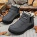 2024 Winter New Women's Snow Boots Cotton Shoes With Fleece Lining Thickened Unisex High Heel Polyurethane_vogvips.com