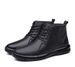 Men's Cotton Shoes Velvet Leather Boots Snow Boots Trendy Martin Boots Large Size Men's Shoes_vogvips.com