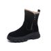 Snow 2024 New Winter Thick Warm Short Casual Fleece Outdoor Cotton Boots Genuine Leather High Top Women's Shoes_vogvips.com