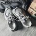 Men's Chunky Platform Dad Sneakers Thick Sole Height Increasing Trendy Casual Versatile Lace Up Sneakers For Walking Comfort_vogvips.com