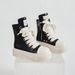 Men's Large Size High Top Sneakers Thick Bottom Casual Shoes Lace-Up PU Upper Couple Matching Black Yellow White_vogvips.com