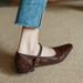 Italy~Kalen·Oli French Mary Jane Women's 2 Genuine Soft Leather Shallow Square-Toed Single Shoes_vogvips.com