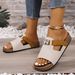 Butterfly Rhinestone Broken Slippers Summer New Style Color Blocking One Strap Sandals plus Size Women's Slides & Flip-Flops_vogvips.com
