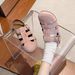 Women's Woven Sandals With Covered Toe, New Korean Style For Summer 2026, Popular Roman Shoes, Dopamine Half-slippers_vogvips.com