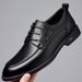 Men's leather shoes Korean pointed business casual men's shoes leather British formal men's single shoes_vogvips.com