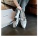 Cowhide Version~ Genuine Leather Wrinkled Flat Retro Granny Soft Sole Silver Mary Jane Women's Single Ballet Shoes_vogvips.com