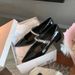 Women's Shoes Elegant Small Pointed Toe Sparkling Diamond Strap Versatile Leopard Print Shallow Mouth Small Thick Heel Single Shoes For Women Spring_vogvips.com