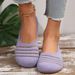New Plus Size Women's Flying Woven Single Shoes For Women 2025 New Mesh Breathable Round Toe Flat Bottom One Foot Lazy_vogvips.com
