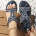 Flat Rhinestone Sandals Comfortable Summer Shoes For Women_vogvips.com
