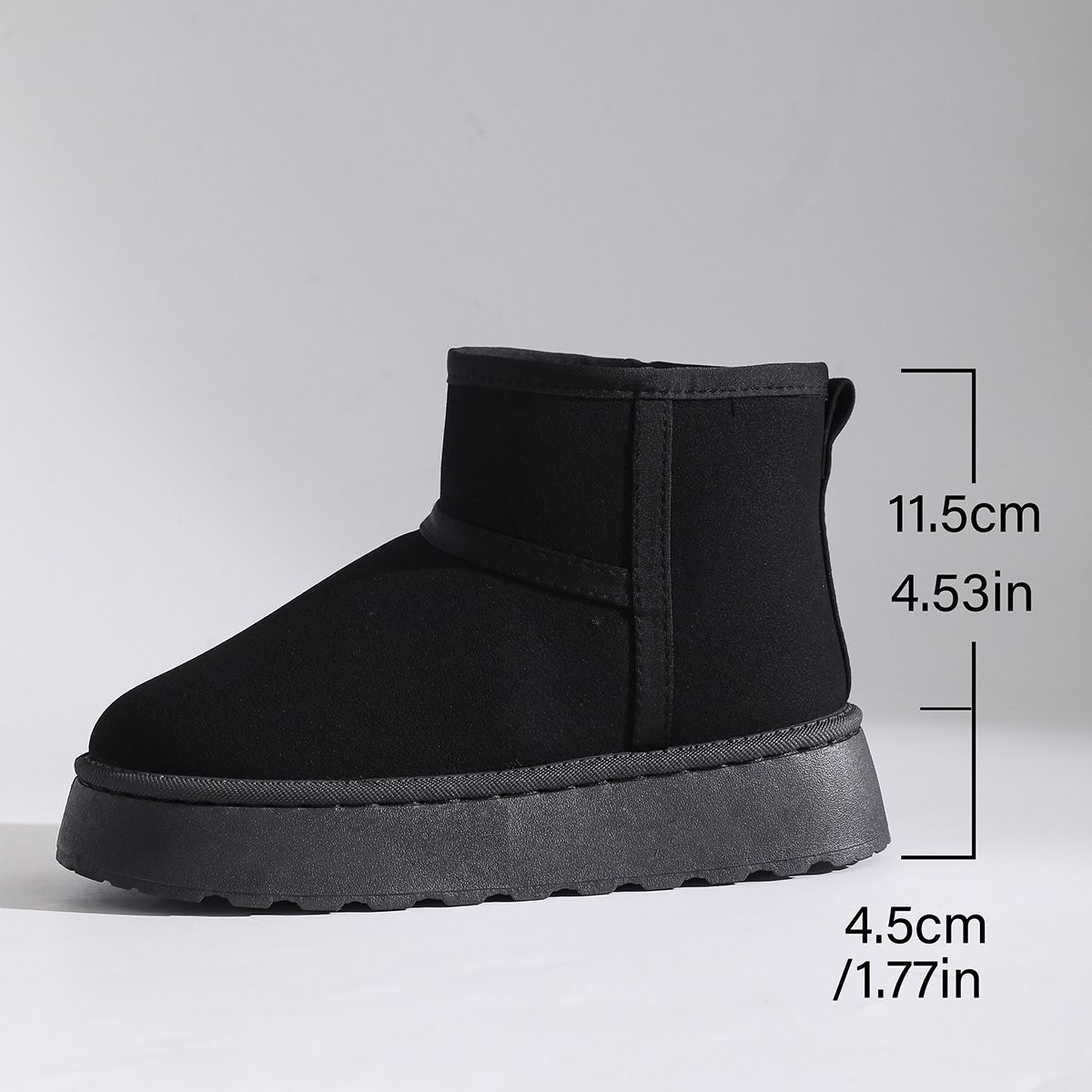 Winter Snow Boots Women, Plush Lined Non-Slip Platform Ankle Boots, Cozy Casual Slip-on Shoes, Bulk Wholesale_vogvips.com
