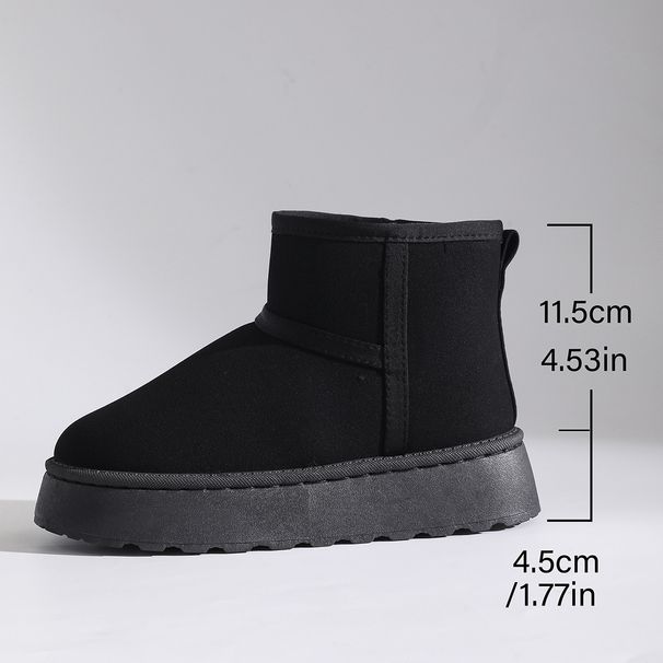 Winter Snow Boots Women, Plush Lined Non-Slip Platform Ankle Boots, Cozy Casual Slip-on Shoes, Bulk Wholesale_vogvips.com